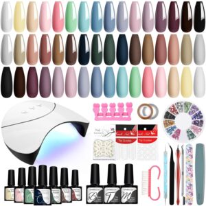 Kit Profesional de Uñas de Gel para Principiantes - Completo Set de 42 Piezas